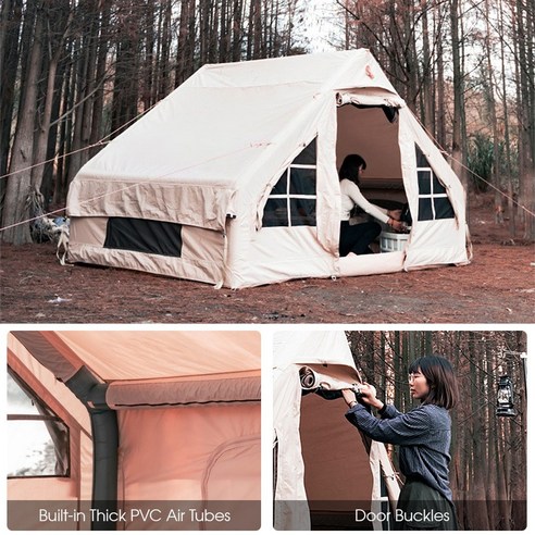 몽골텐트 에어텐트 대형 A형 거실형 리빙쉘 텐트 6인용 가족 쉘터 원터치 자동 면 장박 캠핑 방수 팽, 1)Camping Lamp ONLY