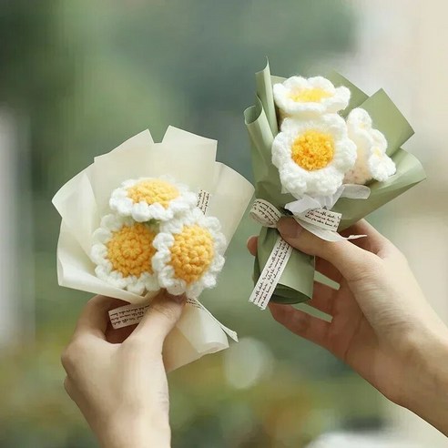 축하 선물 꽃다발 부케 니트 개업 데이지 조화 화환 꽃 기념일 꽃배달, 11=MiniBouquetS10
