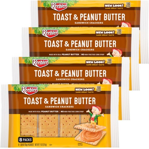 키블러 토스트 & 피넛 버터 샌드위치 크래커, 39g, 32개입