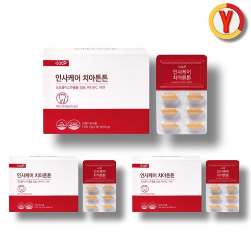 인사케어 치아튼튼 인사돌 이가탄 성분함유, 180정, 1세트