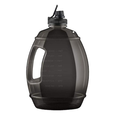 ANKRIC 물컵 3.78L 대형 주전자 체육관 운동 주전자 PETG 식품 등급 플라스틱 주전자, 검은 색