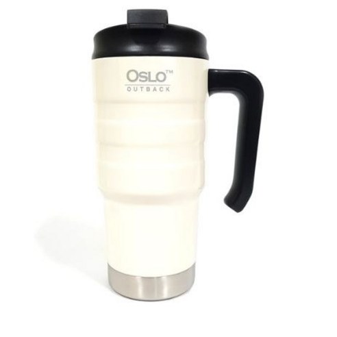 오슬로 아웃백 스텐304 보온 핸들 텀블러, 샤인 화이트, 650ml