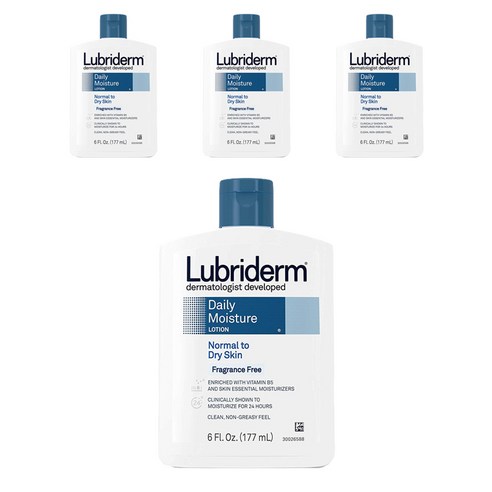 루브리덤 데일리 모이스처 로션 노멀 투 드라이 스킨 무향, 177ml, 4개