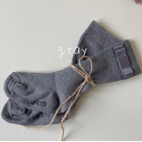 사랑스러운 아이를 위한 특별한 선물, 팀앤드 리본 골지 니삭스