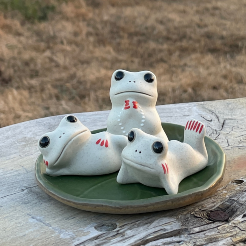 집이나 사무실에 부와 운세를 불러오는 주드플래닛 개구리 미니 불상