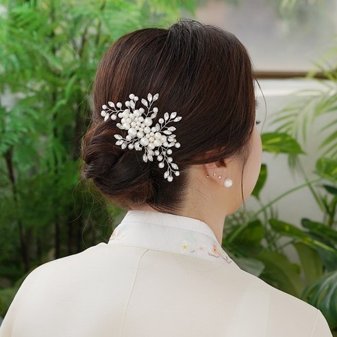 찬란한 순간을 더욱 빛낼 섬세한 아름다움, 살롱드메리 유리 웨딩헤어핀
