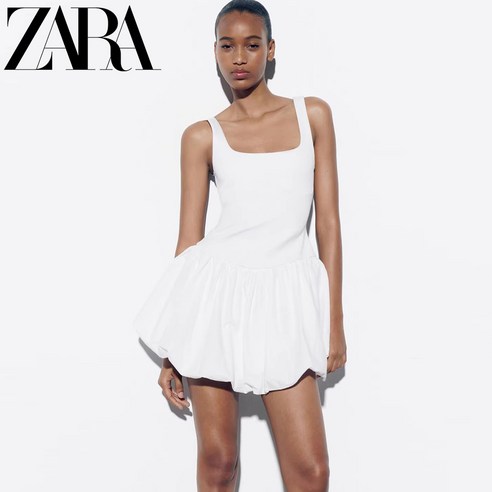 ZARA 여성 민소매 미니원피스 스퀘어넥 캐주얼원피스 4174349 250