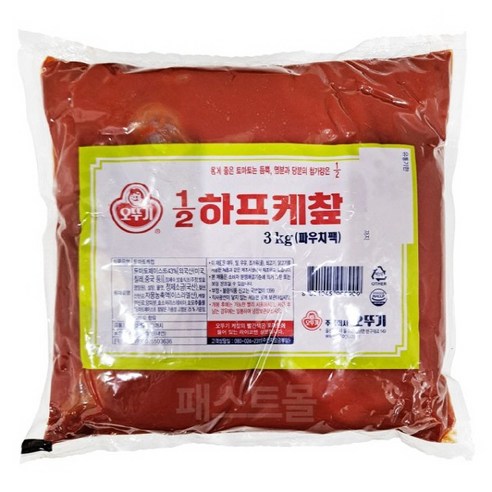 오뚜기 1/2 하프케찹, 3개, 3kg