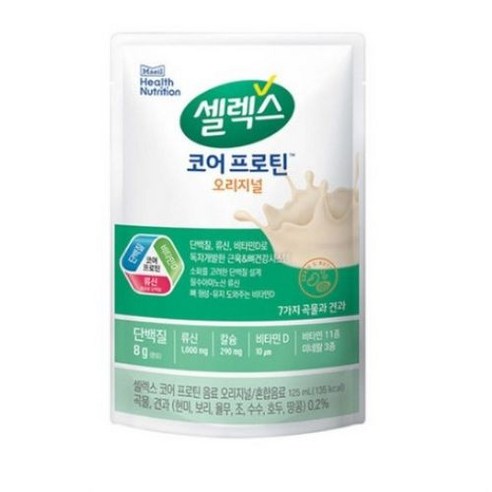 [셀렉스] [매일헬스뉴트리션] 마시는프로틴 오리지널 파우치 125ml 12팩/선물포장