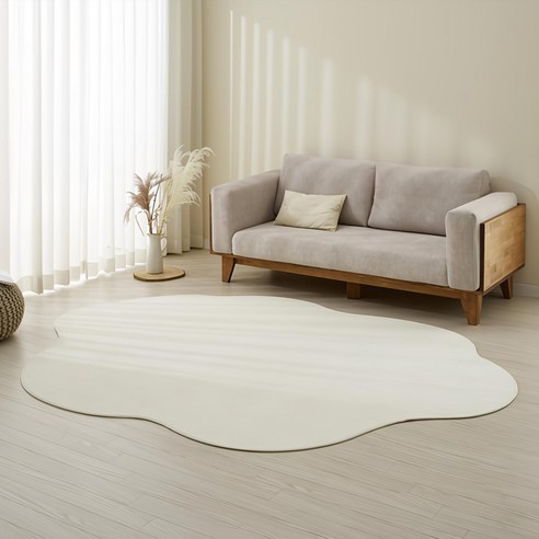 포근함이 녹아든 공간, LEREVE 워셔블 수플레 비정형 러그로 완성하는 감성 인테리어 비정형러그