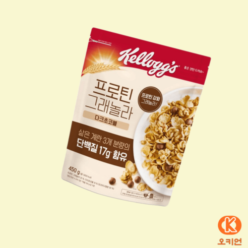 켈로그 그래놀라 프로틴 시리얼 다이어트시리얼, 프로틴그래놀라 요거트 큐브 330gX3개, 1개, 330g