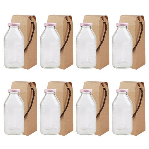 가인글로벌 사각델몬트300 핑크캡 + 포장박스 세트, 8세트, 300ml
