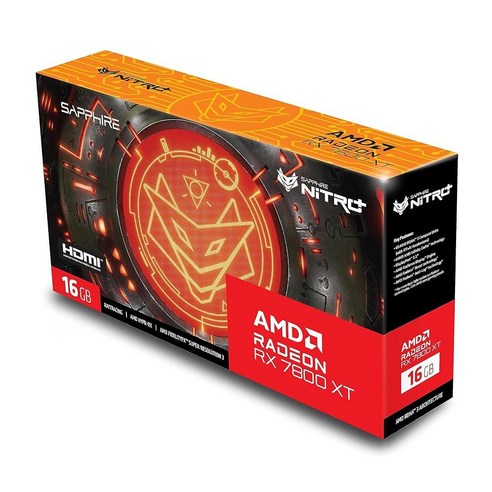 사파이어 11330-01-20G 니트로+ AMD 라데온 RX 7800 XT 게이밍 그래픽 카드 16GB GDDR6 RDNA 3 3.