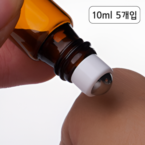 드아도라 갈색 롤온 공병 오일 향수용기 10ml, 5개, 갈색(Brown)