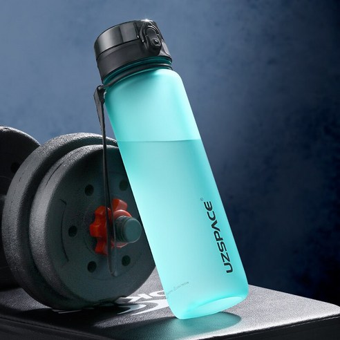 UZSPACE 물병 누출 방지 음료수 병 BPA 무료 트라이탄 스포츠 캠핑 운동 체육관 및 야외 활동, Spindrift Blue, 500ml