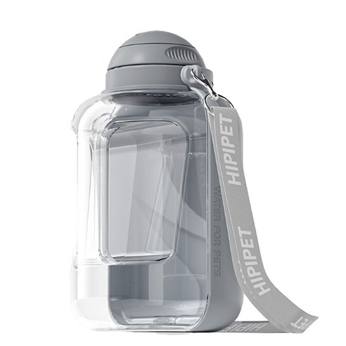 숑숑펫 반려견 3in1멀티 휴대용 베이직 물병, ONE SIZE, 그레이
