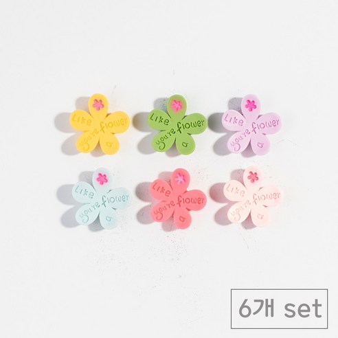 84x84 냉장고 현관문 인테리어 자석 마그넷, 라이크플라워6p