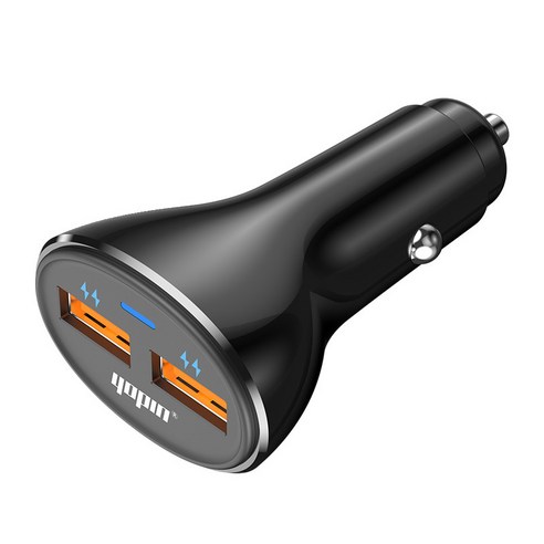 YOPIN의 새로운 듀얼 USB 차량용 충전기 차량용 담배 라이터 고속 충전 원 드래그 투 다기능 스마트 차량용 충전기, 야오시헤이 99190084