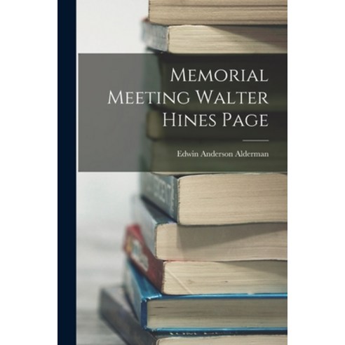 (영문도서) Memorial Meeting Walter Hines Page Paperback, Legare Street Press, English, 9781017558975