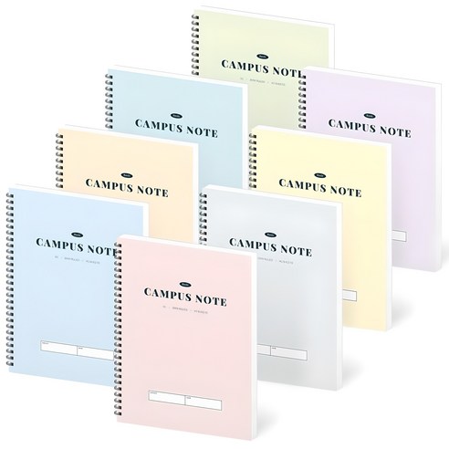 페이퍼릿 캠퍼스 스프링 노트, 40매, 8개, 혼합색상