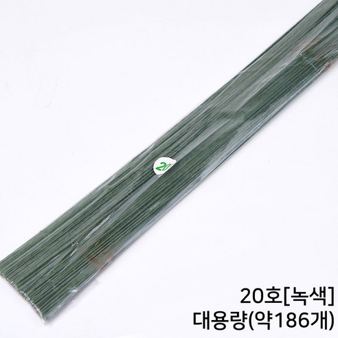지철사 꽃철사 원예철사 철사 대용량, 녹색[20호], 1개