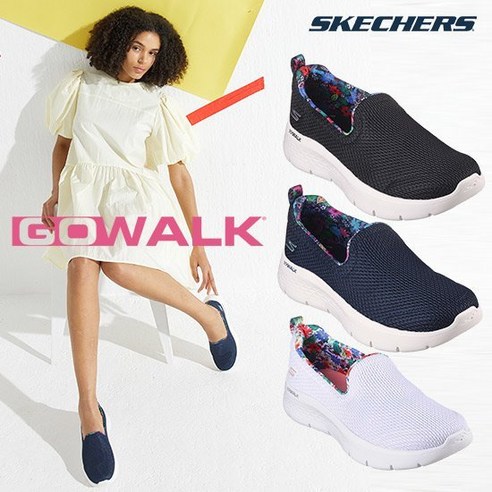 스케쳐스 23SS 여성용 고워크 FLEX 플로럴 슬립온 운동화