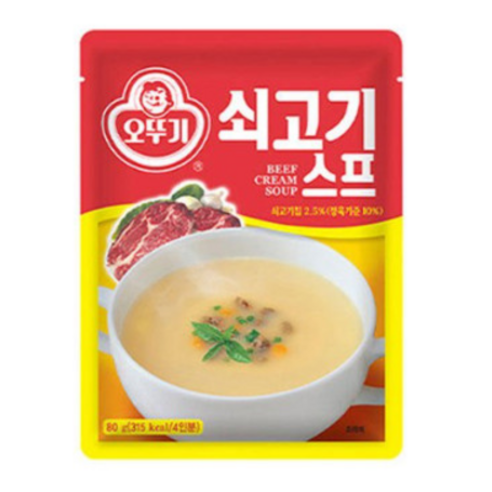 오뚜기 쇠고기 스프, 80g, 4개