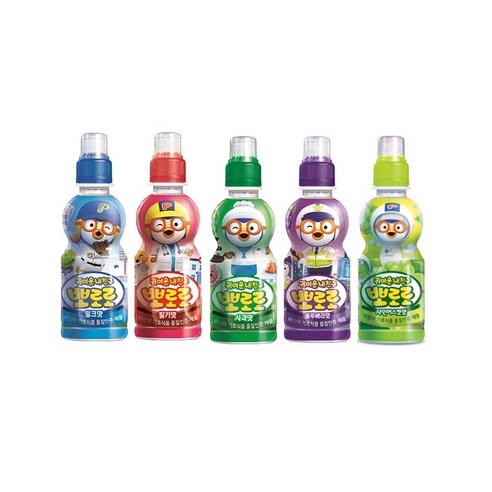 뽀로로 어린이음료 5종 총35개 235ml (밀크7개+딸기7개+사과7개+블루베리7개+샤인머스켓7개), 1세트