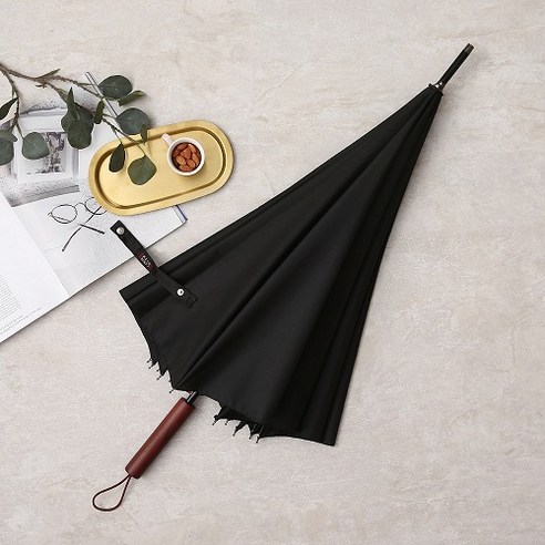 까르페디엠 65 무지 우드핸들 대형 장우산