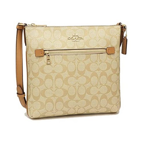 코치 로완 캔버스 시그니처 파일백