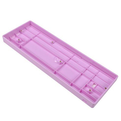 GH60 미니 플라스틱 케이스 쉘 DIY 포커 2 60% 기계식 키보드, 11.49x3.93x0.7인치, 분홍