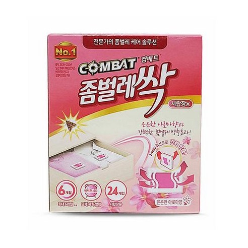 컴배트 좀벌레싹 서랍장용 아로마향 방충제 40p, 12g, 7개