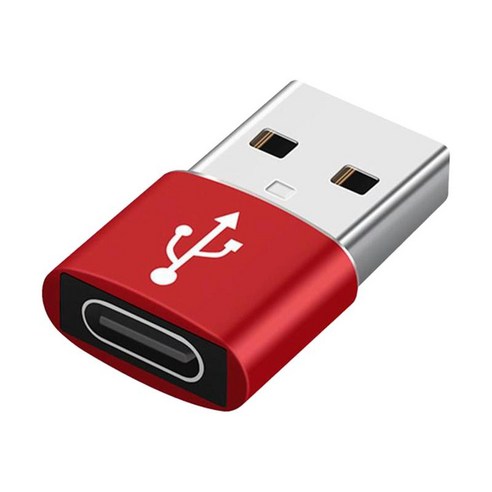 USB C 어댑터 USB-C 알루미늄 어댑터에 대한 C형 암형 고속 충전 및 허브와 호환되는 데이터 동기화, 레드, 0.92x0.59x0.26inch, 알루미늄 합금