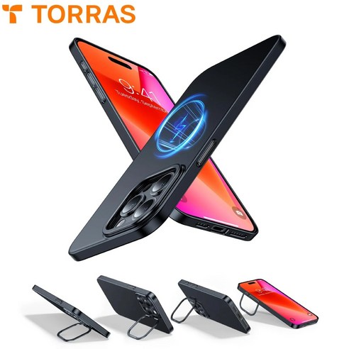 (공식) TORRAS 토라스 Lstand 초슬림 마그네틱 맥세이프 핏카메라 킥스탠드 스크래치방지 핸드폰 케이스