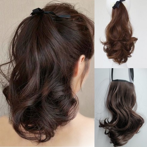 포니테일가발 묶음머리가발 짧은포니테일타이 25cm 단발포니테일, 다크브라운, 1개 묶은머리가발 포니테일가발 묶음머리가발 짧은포니테일타이 25cm 단발포니테일, 다크브라운, 1개 묶은머리가발