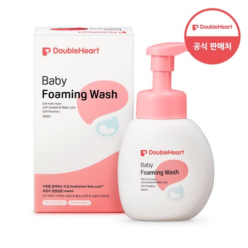 더블하트 베이비 포밍워시 소프트 파우더리, 300ml, 1개