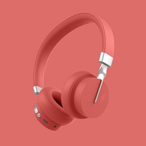 YJQ 무선 헤드폰 슈퍼베이스 스포츠 스테레오 지원 TF FM HIFI 블루투스 게임용 헤드셋 마이크 포함 친구 선물용, 하나, Red with box