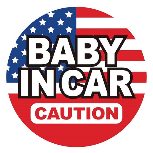 긱베어 베이비온보드 자석 아기가타고있어요 baby in car 베이비인카 반사 탈부착 마그넷 baby on board, 8. 성조기, 1개