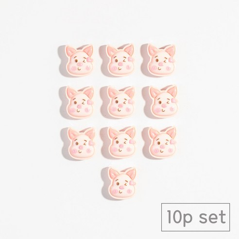 84x84 냉장고 현관문 인테리어 자석 마그네틱, 핑크돼지10p