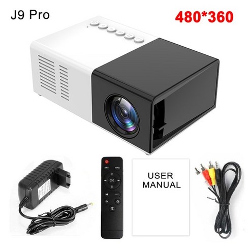 빔프로젝터 미니 휴대용 스크린 핸드폰 salange j9 pro 프로젝터 1000 루멘, j9pro 블랙, 우리 플러그