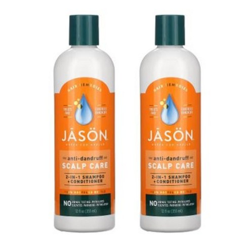 제이슨네츄럴 비듬 완화 트리트먼트 샴푸 + 컨디셔너, 355ml, 2개