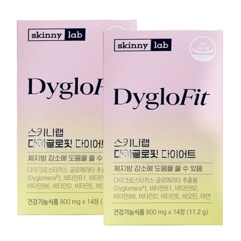 [스키니랩] 다이글로핏 다이어트, 14정, 800mg, 2개