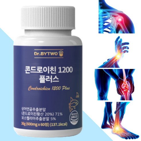 삼명 고함량 콘드로이친 1200 무릎 발목 어깨 손목 손가락 영양제, 4개, 60정