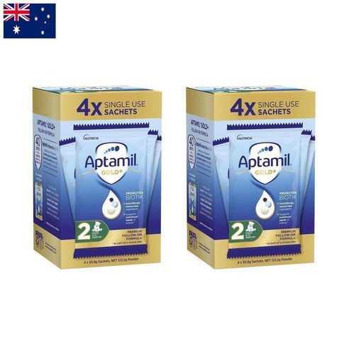 호주 압타밀 골드+ 2단계 30.8g 4입 2팩 6~12개월 돌 아기 영아