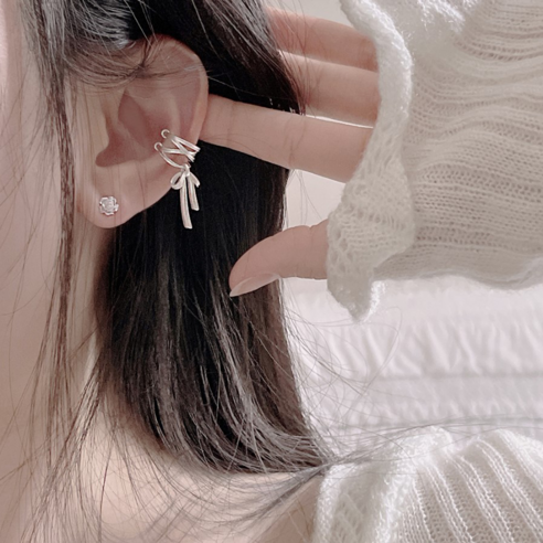 Fouette 발레코어 볼드 리본 이어커프 (2type)