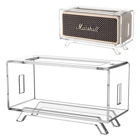 TXEsign Marshall Emberton & Emberton II 휴대용 블루투스 스피커용 아크릴 데스크탑 스탠드 홀더 Marshall Emberton 스피커 데스크탑 스탠, 투명