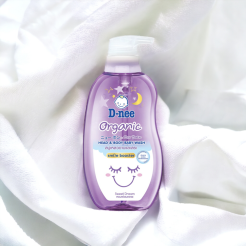 D-nee Baby Shower With Shampoo 디니 베이비 바디 샤워&샴푸, 퍼플, 1개, 380ml