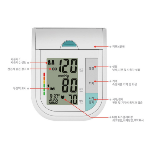 편리하고 신뢰할 수 있는 국산 디지털 가정용 혈압체크기 혈압기계