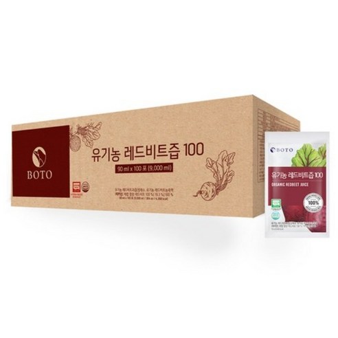 보뚜 유기농 레드비트즙 100, 90ml, 500개