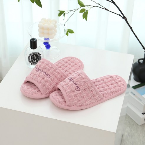 층간소음방지 워셔블 면실내화 미끄럼방지 슬리퍼 퓨어 거실화 룸슈즈